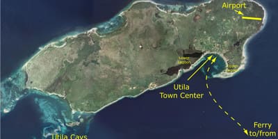 வரைபடம் utila ஹோண்டுராஸ்